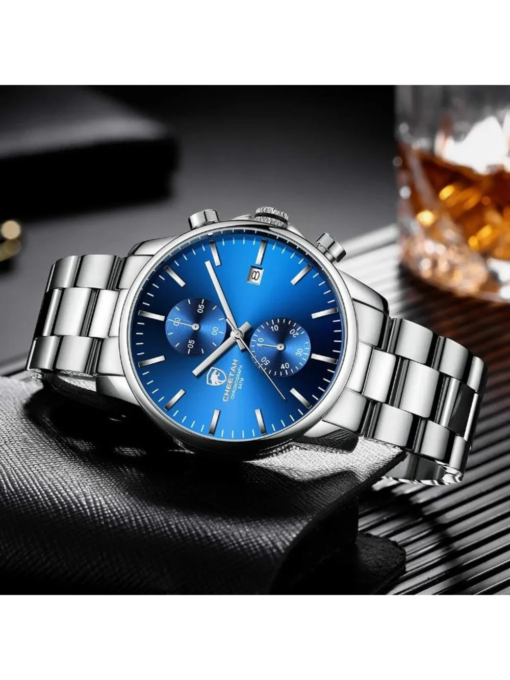 Stylish Men's Waterproof Chronograph Watch | Stainless Steel, Auto Date
